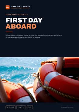First Day Aboard Checklist free PDF cover